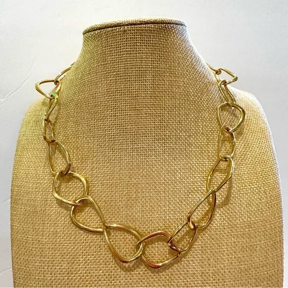 New Premier Designs Necklace Chunky Gold linking chain, shiny - Picture 2 of 8